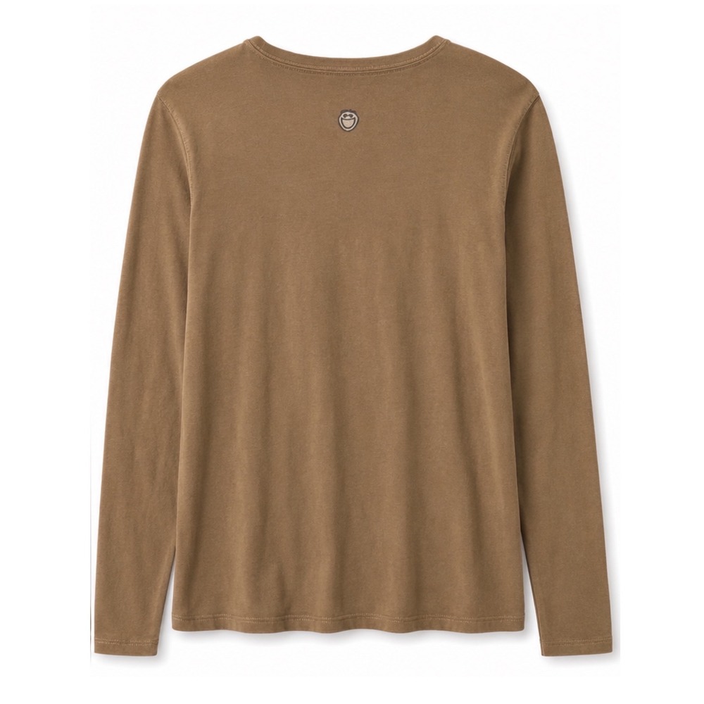 Life is Good Womens Brown Fall Leaves Long Sleeve Crusher Tee Relaxed Fit Medium - Picture 2 of 7